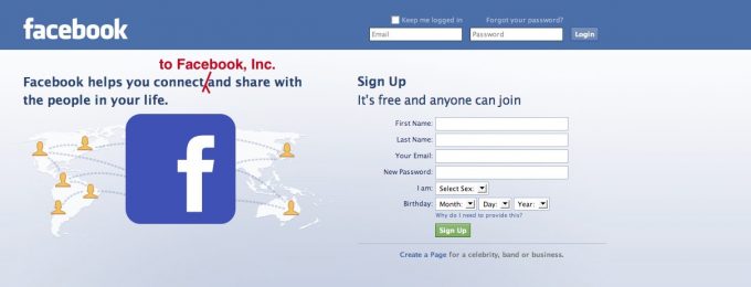 Wahrheit: Facebook vernetzt uns mit Facebook, Inc.